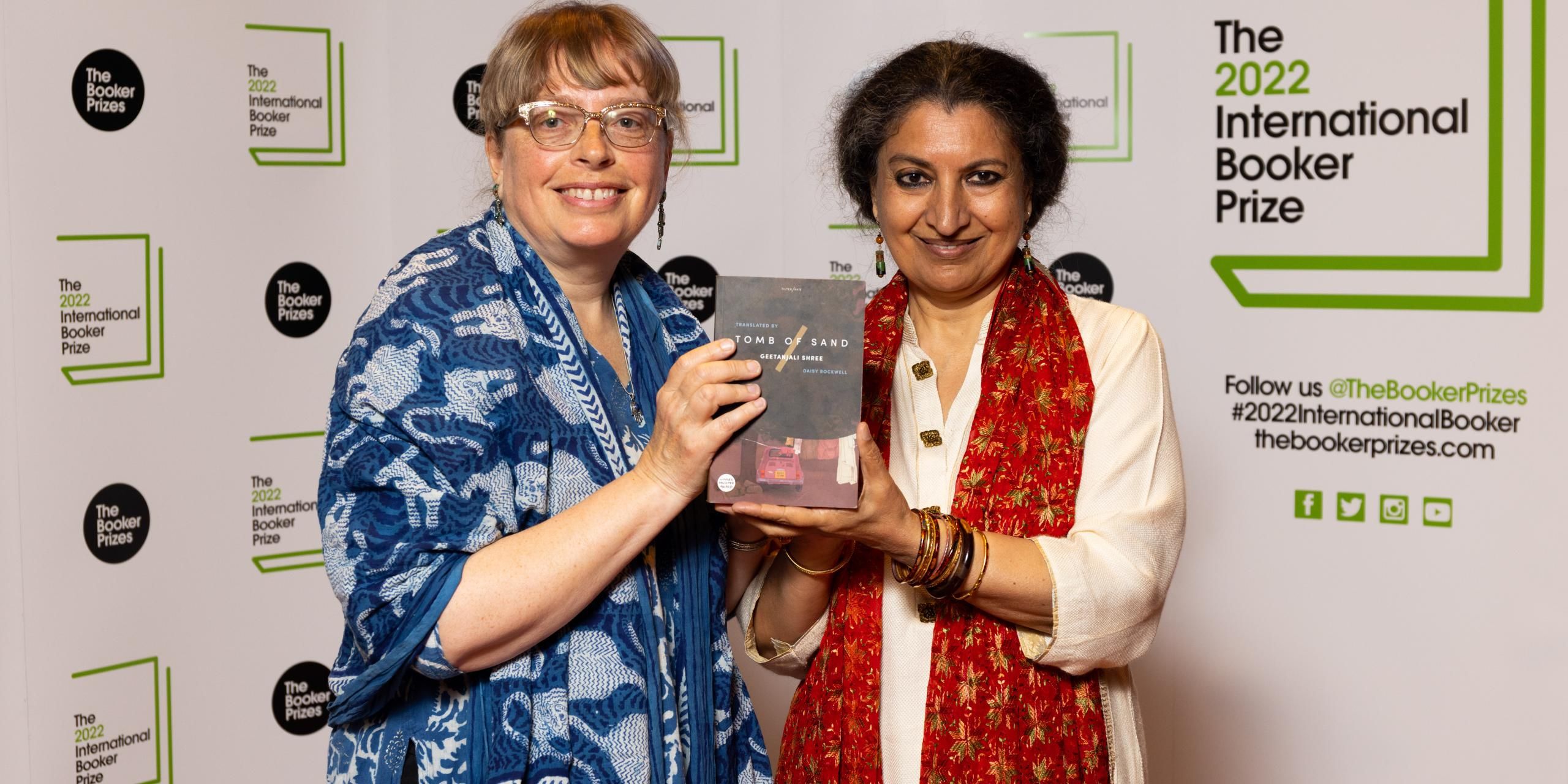 Daisy Rockwell, translator, and Geetanjali Shree author of Tomb of Sand