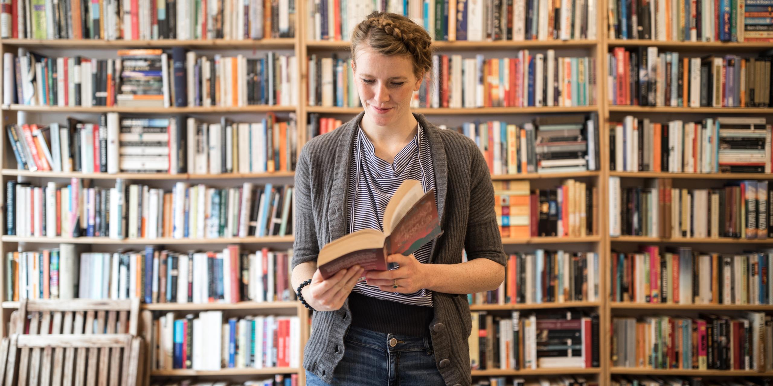 Bookshop and reader