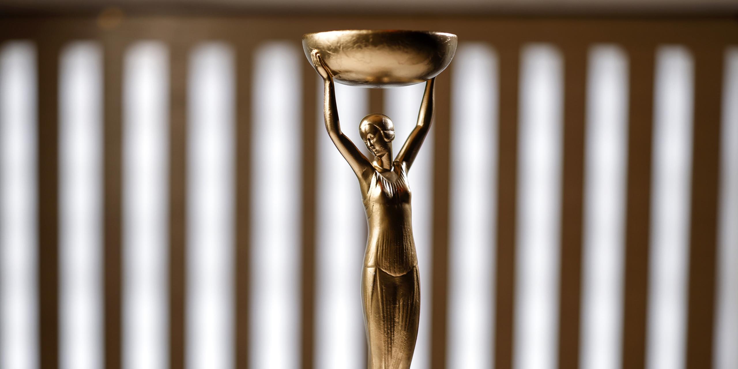 Iris, the Booker Prize trophy