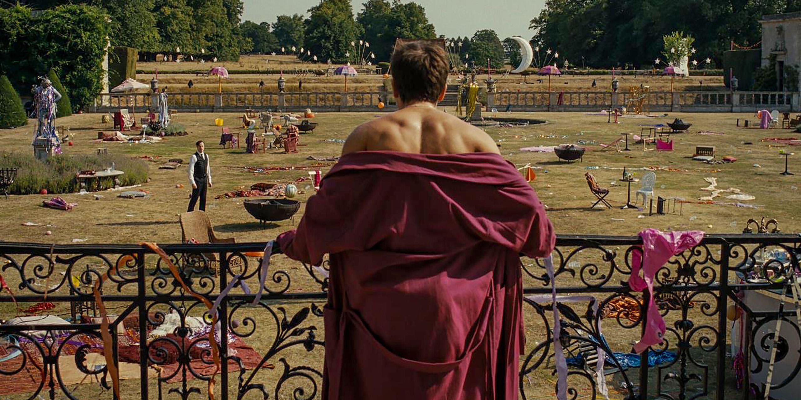 A still from Saltburn, 2023