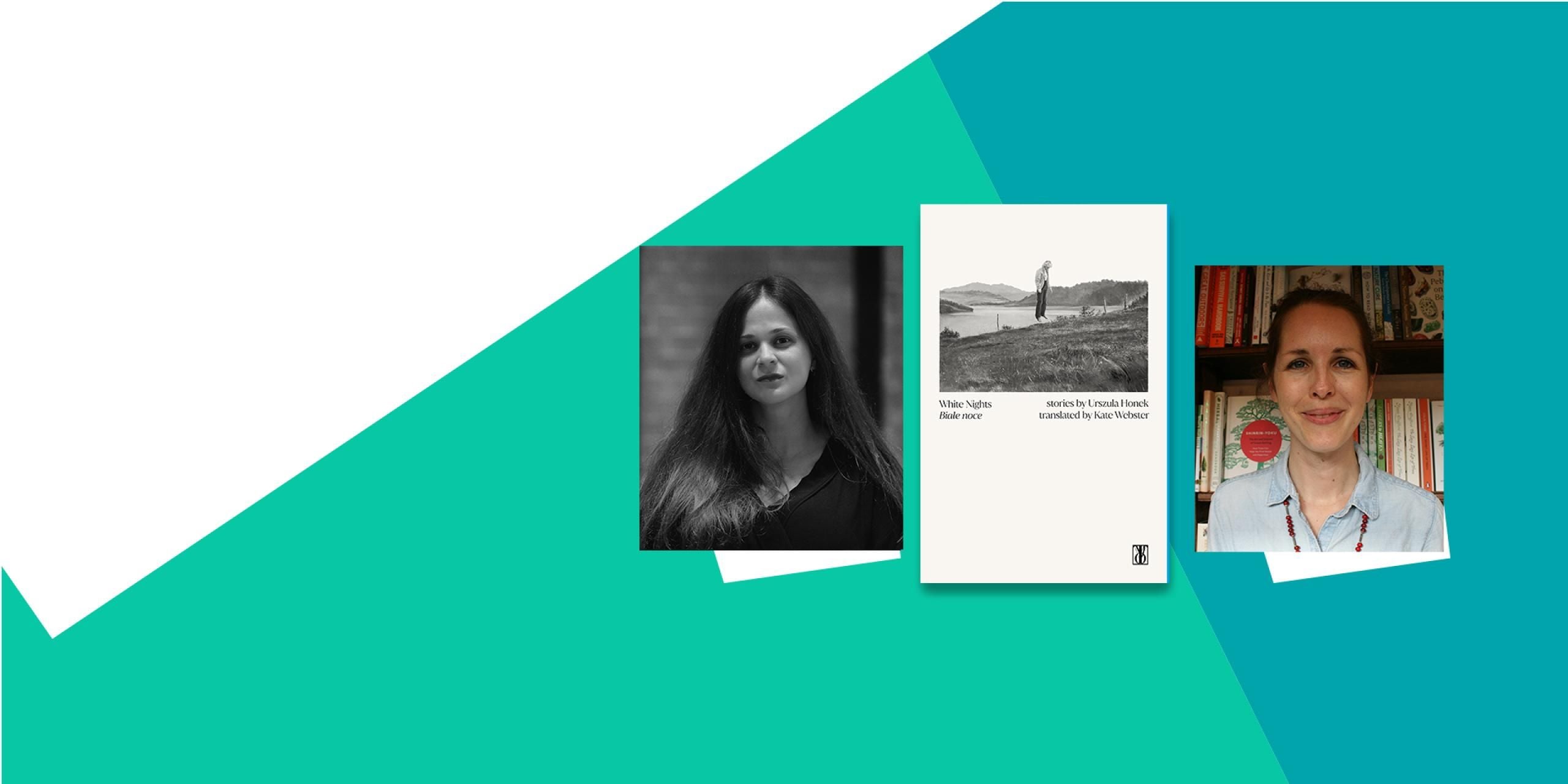 Front cover of White Nights with images of the author and translator.
