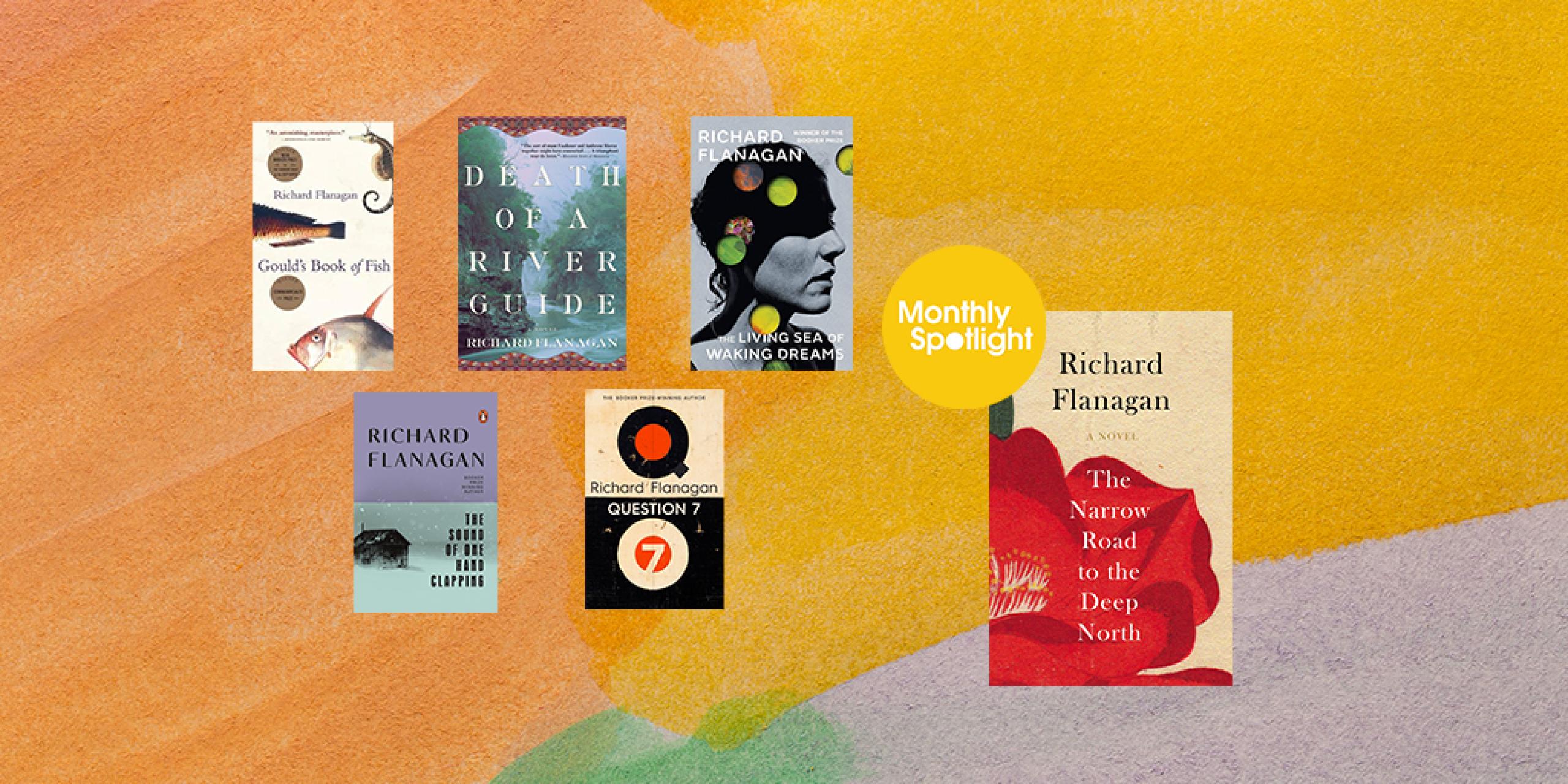 Compilation image of Richard Flanagan books.