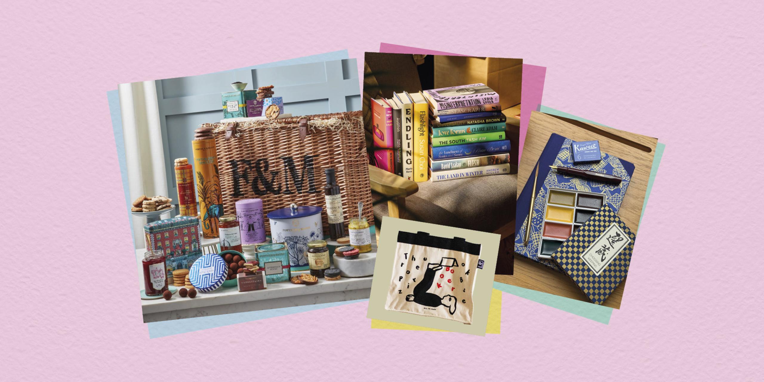 The prize for this year's Win the Booker Prize 2025 longlist competition, comprising all the longlisted books, a Fortnum & Mason hamper, Choosing Keeping stationery and a Booker Prize tote bag