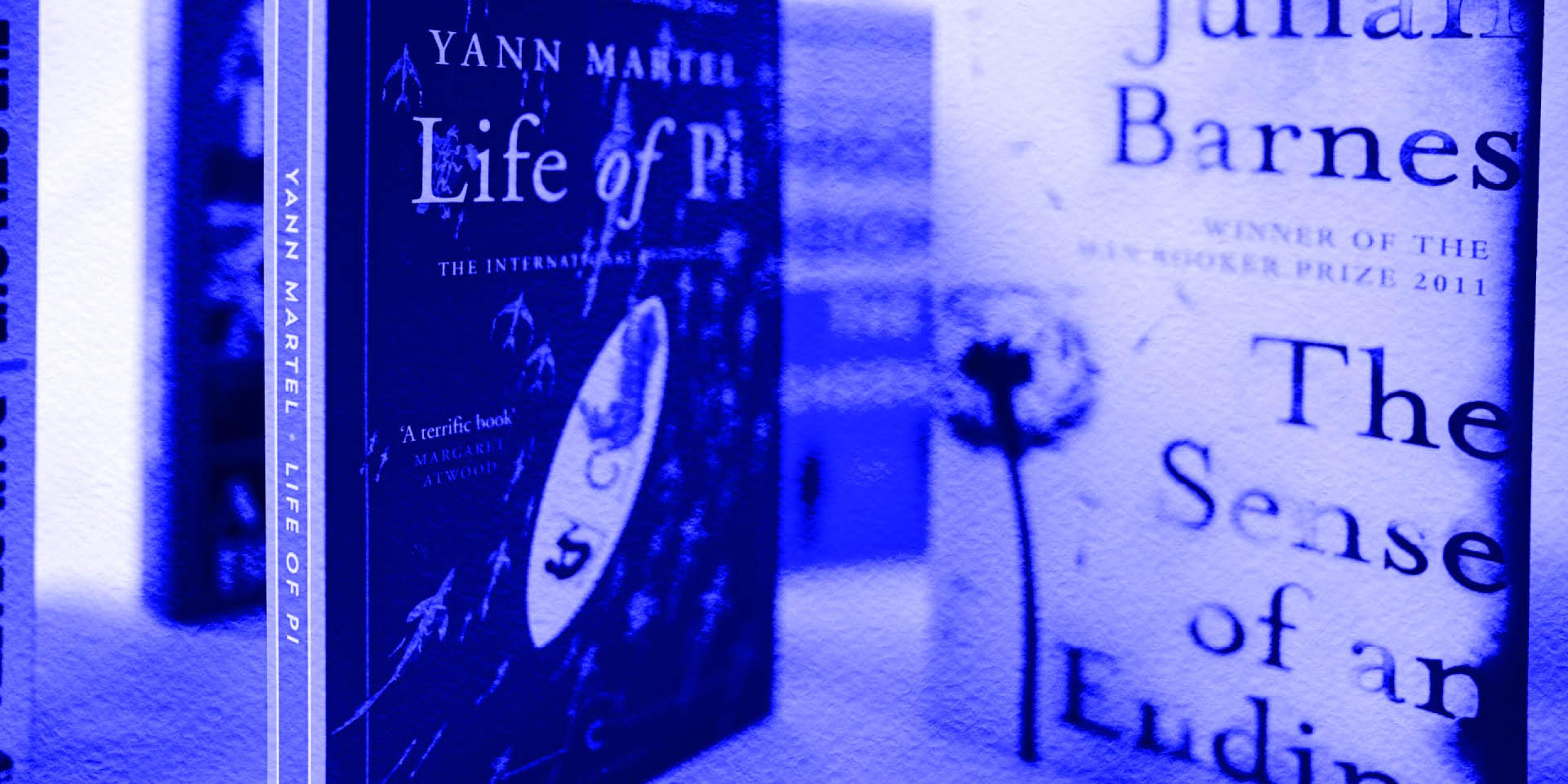 Life of Pi by Yann Martel and The Sense of an Ending by Julian Barnes book covers