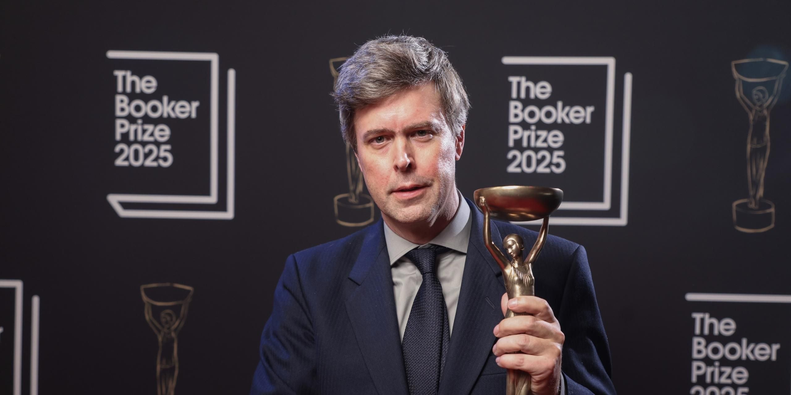 David Szalay, winner of the Booker Prize 2025, at the ceremony