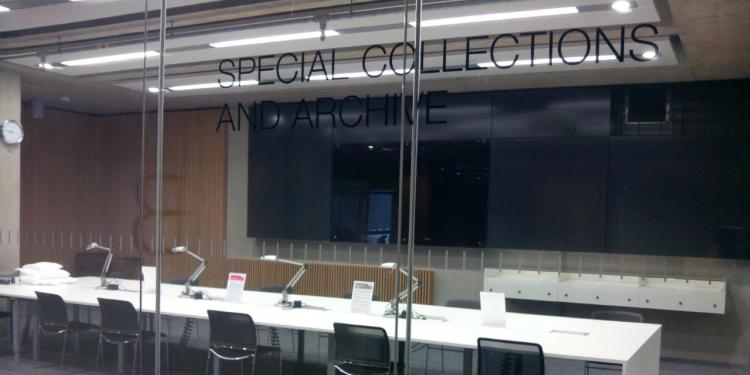 Oxford Brookes Special Collections reading room