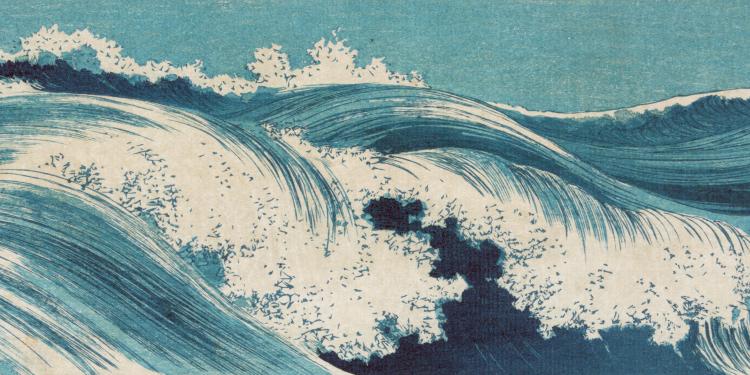 Hatō zu (Ocean Waves) by Uehara Konen