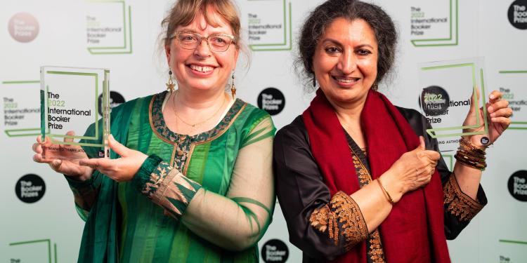 Translator Daisy Rockwell and author Geetanjali Shree winners of the 2022 International Booker Prize