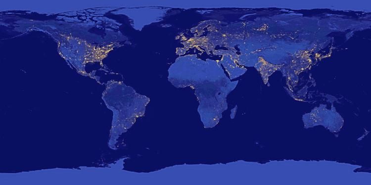 Earth at night, NASA