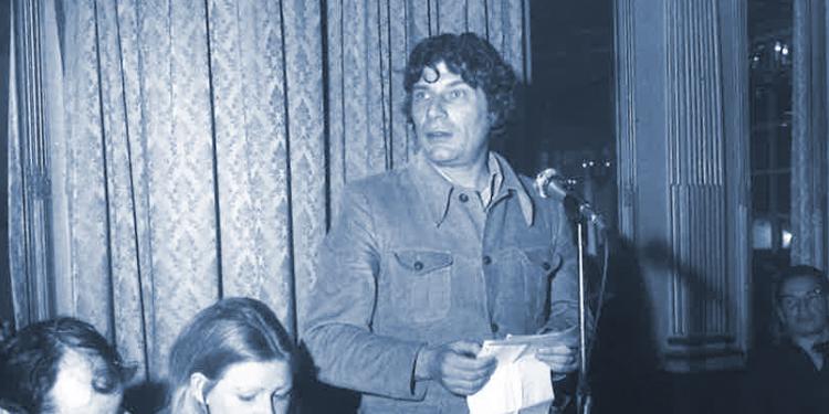 John Berger delivering his speech as winner of the 1972 Booker Prize