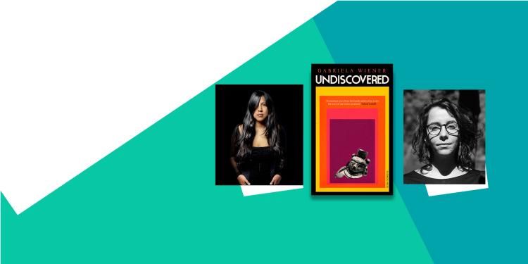 Front cover of Undiscovered with images of the author and translator.