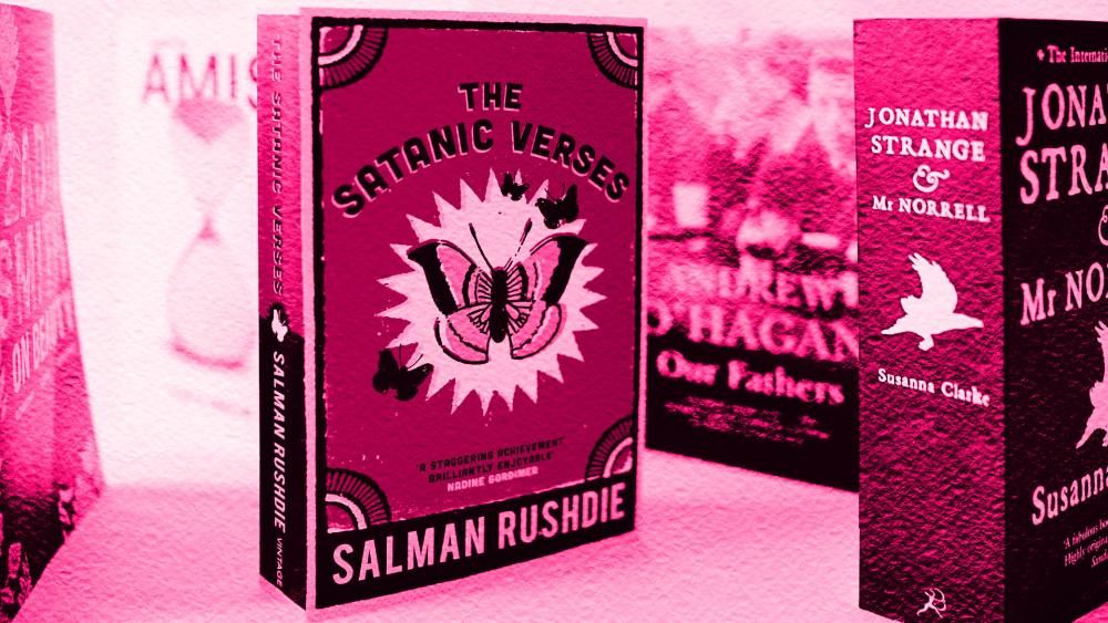 The Satanic Verses by Salman Rushdie book cover