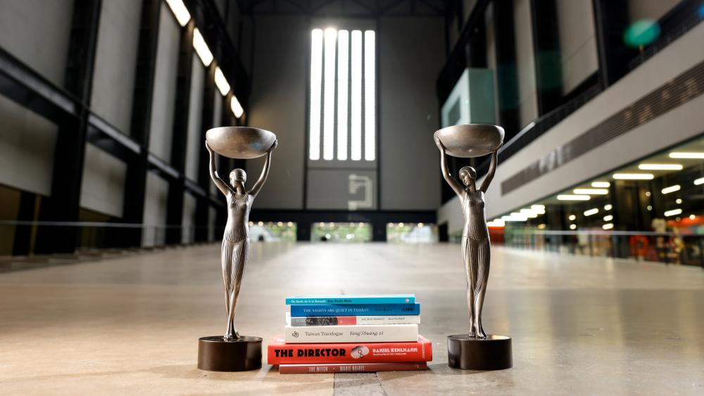 The International Booker Prize trophies and 2026 shortlist